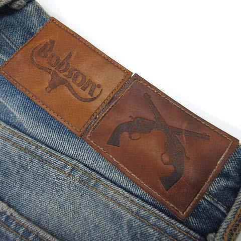 【中古】ロアー roar ボブソン BOBSON 2丁拳銃 抜染 デニムパンツ ジーンズ Dカン付き ケミカルウォッシュ加工 セルビッチ 黄耳 32☆AA★ ロアー roar ボブソン BOBSON 2丁拳銃 抜染 デニムパンツ ジーンズ D