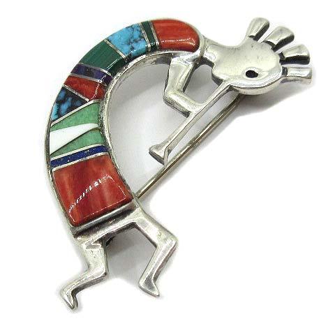 カルヴィン ビゲイ インディアンジュエリー ナバホ ココペリ ブローチ トップ カルヴィン ビゲイ Calvin Begay インディアンジュエリー ナバホ族