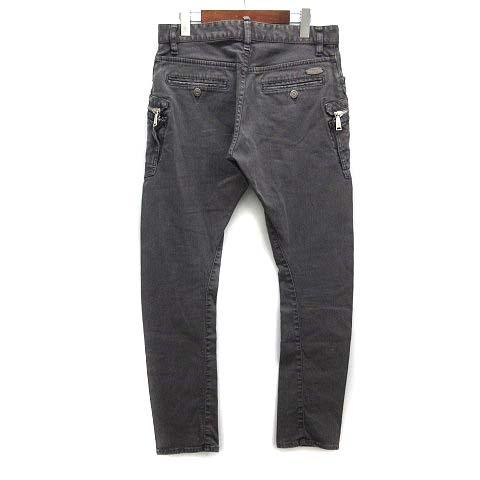 【中古】ディースクエアード DSQUARED2 デニムパンツ ジーンズ ジップポケット プレート 44 グレー S71LA0439 メンズ DSQUARED2（ディースクエアード） デニムパンツ ジーンズ ジップ