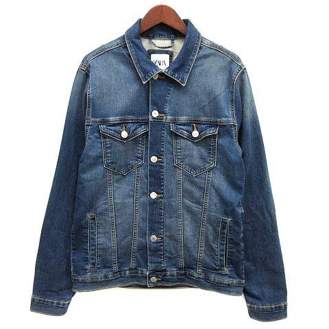 ZARA（ザラ） ソフト デニム ジャケット Gジャン USED加工 インディゴ