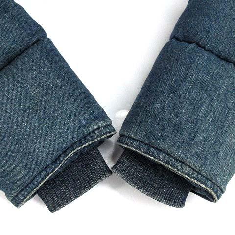 エーケーエム AKM レイヤード デニム ダウンジャケット 襟ボア B-SKI