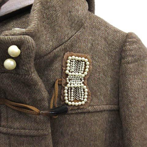 【中古】未使用品 フランシュリッペ franche lippee とっておき ロング ダッフル コート 裏もぐもぐ柄 ブラウン 茶 M 3195190 レディース 未使用品 フランシュリッペ franche lippee とっておき ロング