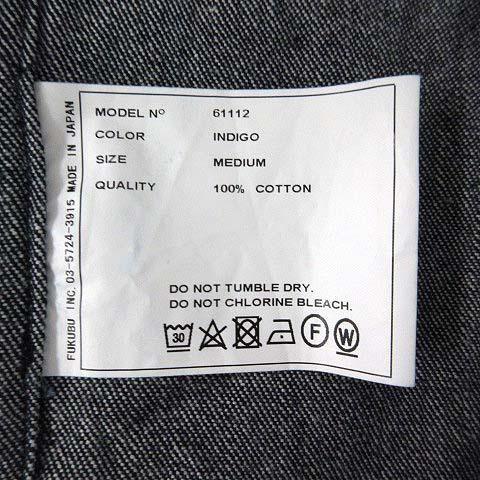 【中古】ヤエカ YAECA デニム コンフォート シャツ ジャケット 長袖 Denim Comfort Shirt インディゴ M 61112 メンズ レディース ヤエカ YAECA デニム コンフォート シャツ ジャケット 長袖 Denim