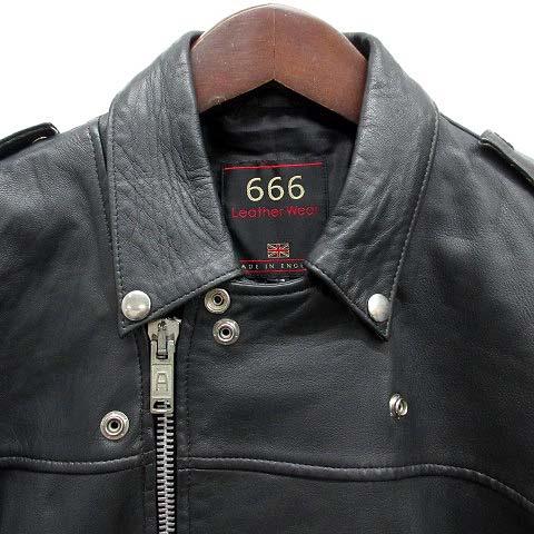 トリプルシックス 666 タイトフィット ダブル ライダースジャケット 羊