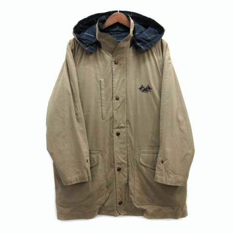 バーバリーズ 90s オールド フーデッド コート L ベージュ Burberrys ダウンライナー付き メンズ バーバリー Burberrys ダウンライナー付き フーデッド コート フラッグ