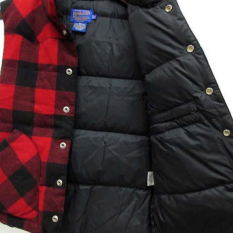 ペンドルトン PENDLETON ブロックチェック ウール ダウン ベスト