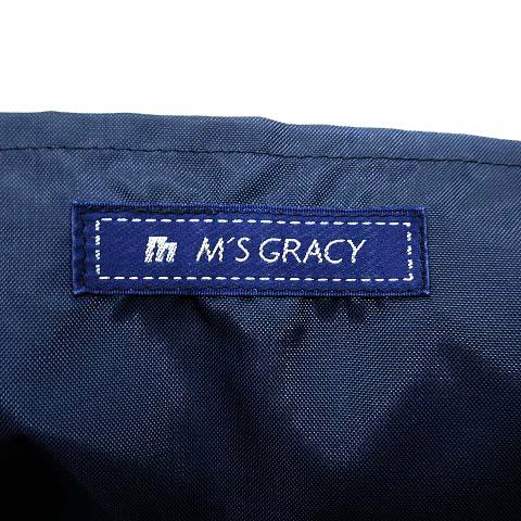 エムズグレイシー M'S GRACY グログラン リボン トートバッグ ナイロン
