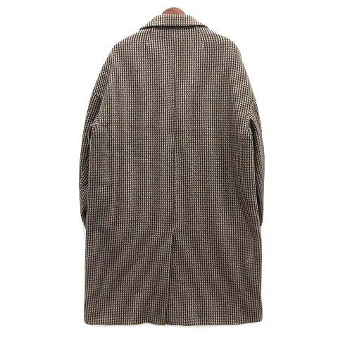 アンベント UNBENT 千鳥格子 チェスターコート ロング ブラウン 茶 2