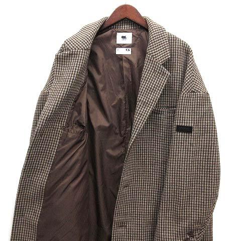 アンベント UNBENT 千鳥格子 チェスターコート ロング ブラウン 茶 2