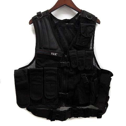 アヴィレックス タクティカル メッシュ ベスト サバゲー 6672006 黒 F AVIREX（アヴィレックス） タクティカル メッシュ ベスト ミリタリー