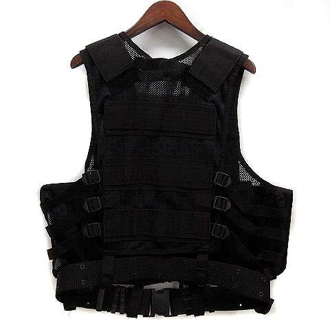 アヴィレックス タクティカル メッシュ ベスト サバゲー 6672006 黒 F AVIREX（アヴィレックス） タクティカル メッシュ ベスト ミリタリー