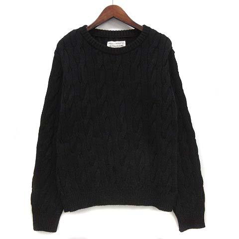 ✨美品✨ワコマリア　ケーブルニット　クルーネックセーター　ウール100% 日本製 ワコマリア WACKO MARIA ウール ケーブル ニット クルーネック