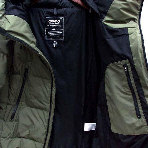 キャンプセブン CAMP7 ACTIVE ダウン ジャケット カーキ M