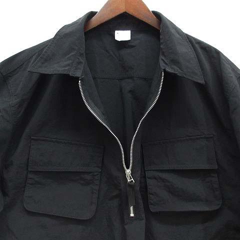 Champion（チャンピオン） ハーフジップ ナイロン ジャケット ブラック