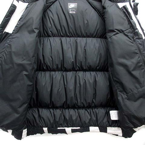 NIKE ナイキ黒白パターン ダウンジャケット　総柄　古着 NIKE ナイキ黒白パターン ダウンジャケット 総柄 古着 - メルカリ
