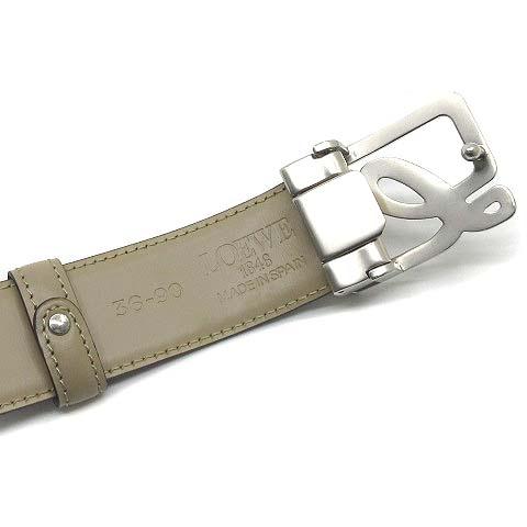 LOEWE（ロエベ） リバーシブル レザー ベルト Lロゴ バックル ブラウン