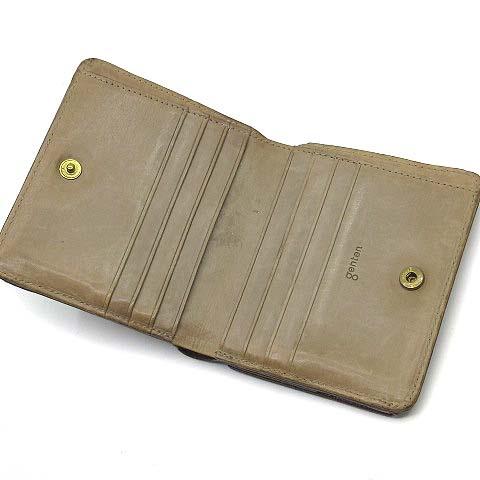 ゲンテン genten フレスコ 二つ折り 財布 レザー ローズグレー