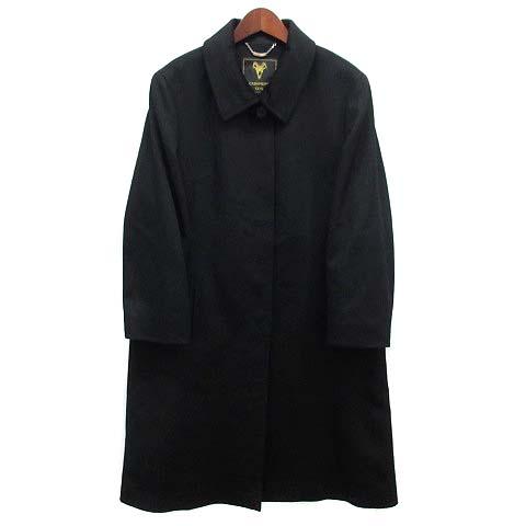 カシミヤ100％ ステンカラー コート ブラック 黒 13AR 大きいサイズ