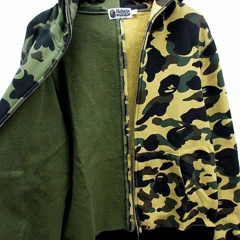 初期　BAPEアベイシングエイプ トライバルカモ　ジップアップ　パーカー 裏原 A BATHING APE】【BAPESTA TAPE FULL ZIP HOODIE】アベイシングエイプ