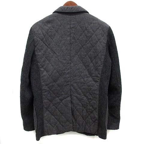 アレグリ allegri 袖ニット 切替 キルティング テーラード ジャケット 