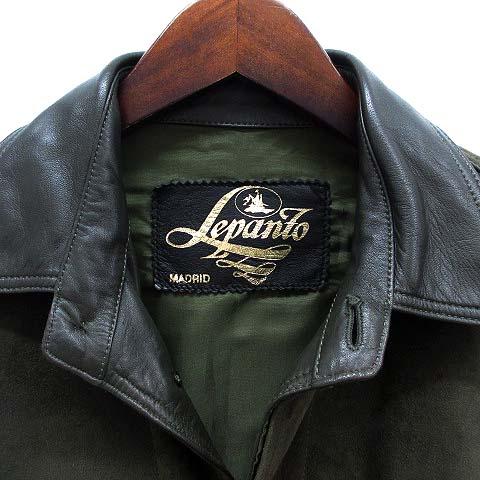 レパント LEPANTO MADRID スエード カーコート オリーブ 48 レパント LEPANTO MADRID スエード カーコート アースカラー オリーブ