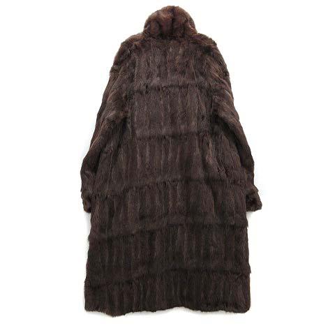 インポートロッサ シルク ロング Aライン コート リス 毛皮