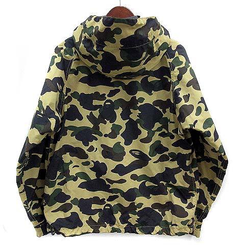 き*う様 ア ベイシング エイプ　1stサル迷彩柄 スノボジャケット 黄色　L A BATHING APE（アベイシングエイプ） ファーストカモ スノーボード