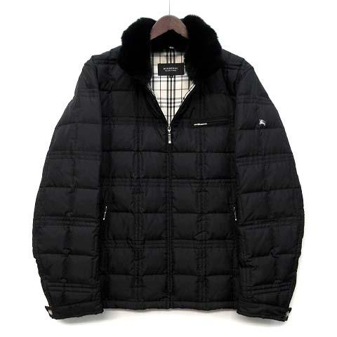 のんちゃん　BURBERRY ブラック ダウンジャケット BURBERRY BLACK LABEL（バーバリーブラックレーベル） ラビットファー