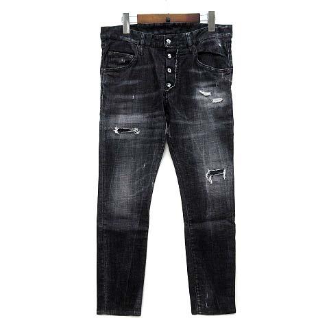 美品】DSQUARED2 SKATER ブラックデニム 46 黒 【公式通販】