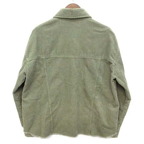 ZARA（ザラ） コーデュロイ シャツ ジャケット 長袖 カットオフ カーキ