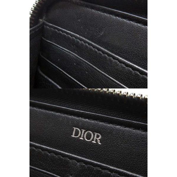 ディオール DIOR CDロゴ ラウンドファスナー 長財布 レザー 