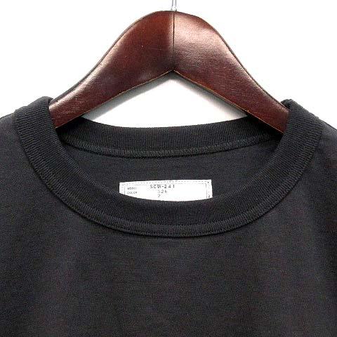 サカイ sacai Sロゴ コットンジャージー Tシャツ S Cotton Jersey T-Shirt SCW-241 チャコールグレー 2 新品同様 レディース