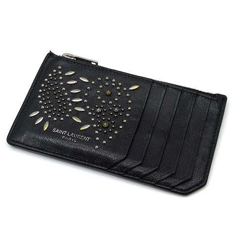 サンローラン パリ SAINT LAURENT PARIS ペイズリー スタッズ レザー