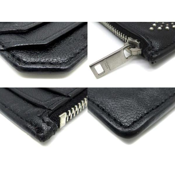 サンローラン パリ SAINT LAURENT PARIS ペイズリー スタッズ レザー