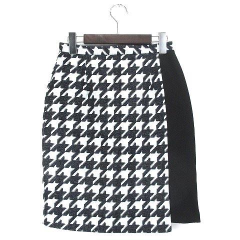 中古 未使用品 ミリオンカラッツ Million Carats スカート ミニ丈 千鳥格子柄 スリット ブラック ホワイト M e レディース ベクトル 古着 016 ブランド古着販売のベクトル 通販 Yahoo ショッピング