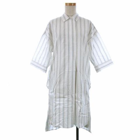中古 未使用品 エミ Emmi Atelier ストライプ シャツワンピース 五分袖 ひざ丈 ホワイト グレー o Vgp レディース ベクトル 古着 016 ブランド古着販売のベクトル 通販 Yahoo ショッピング