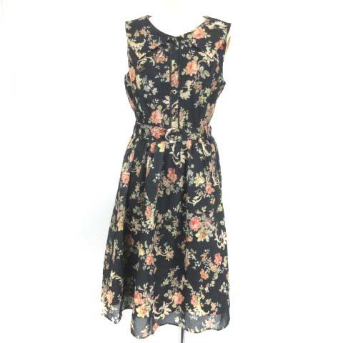中古 アクシーズファム Axes Femme ワンピース フレア 花柄 ロンロング レース ノースリーブ ブラック M レディース ベクトル 古着 016 ブランド古着販売のベクトル 通販 Yahoo ショッピング