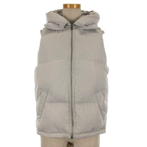 ナチュラルネイビー AZUL MOUSSY フード付きダウンベスト S - ダウンベスト