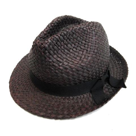 スグリ Sugri ストローハット 麦わら帽子 中折れ チョウチョ 蝶々