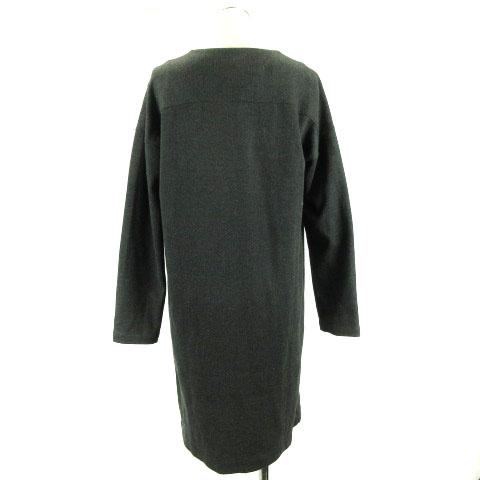 アツロウタヤマ ATSURO TAYAMA ノーカラー コート 起毛 36 グレー 