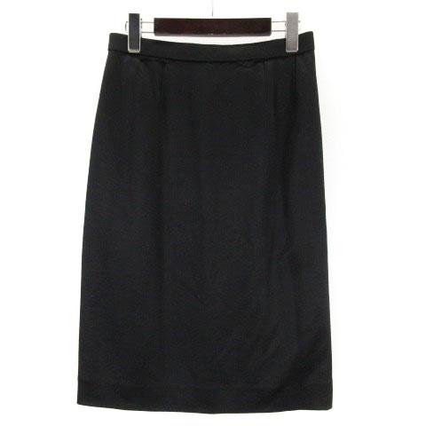 レオナール LEONARD FASHION タイト スカート シルク ブラック 230922E  