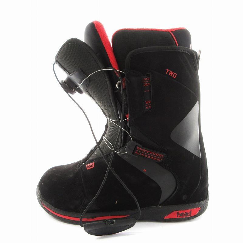 Head スノーボードブーツ 黒/赤 26cm スノーボードブーツ赤色レッド黒色ブラックBoAダイヤル初心者