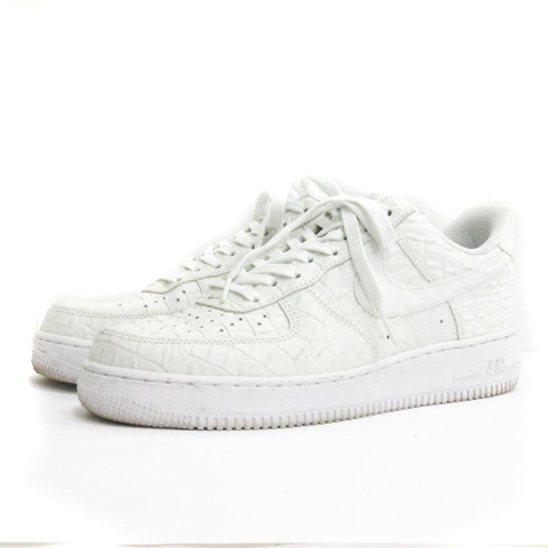 ナイキ NIKE AIR FORCE 1 LOW 07 LV8 エアフォース ワン ロー エレベイト スニーカー クロコ型押し レザー 718152-103 ホワイト US8 26cm｜vectorpremium｜02