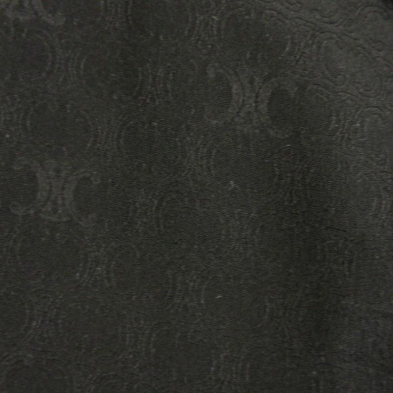 セリーヌ CELINE トリオンフ シルク ブラウス スタンドカラー シャツ 総柄 金ボタン イタリア製 ブラック 36 レディース｜vectorpremium｜07