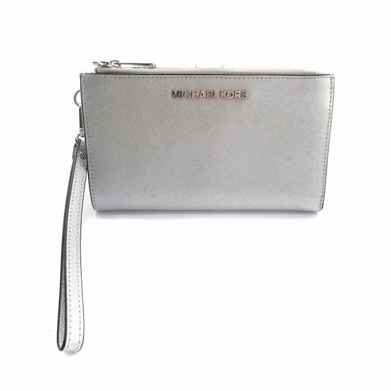 マイケルコース MICHAEL KORS 二つ折り財布 メタリック ロゴ 