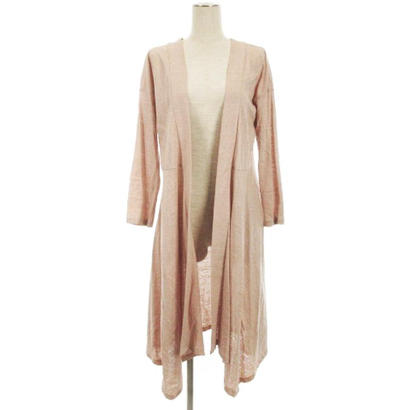 ダイアグラム Diagram リネン ロング カーディガン 長袖 ボタンレス 36  