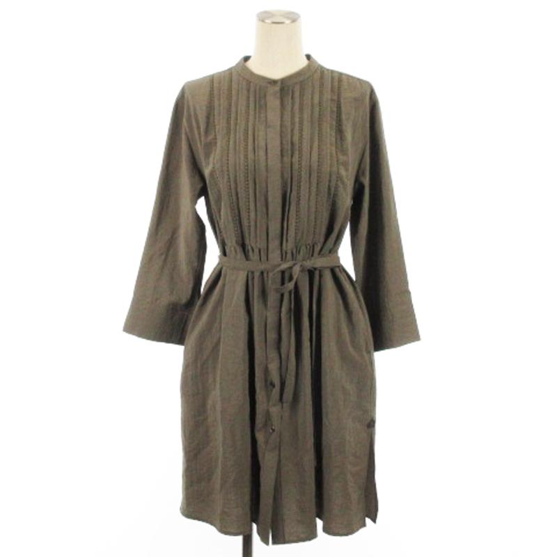 未使用品 モラビト MORABITO タグ付き シャツ ワンピース ひざ丈 長袖  