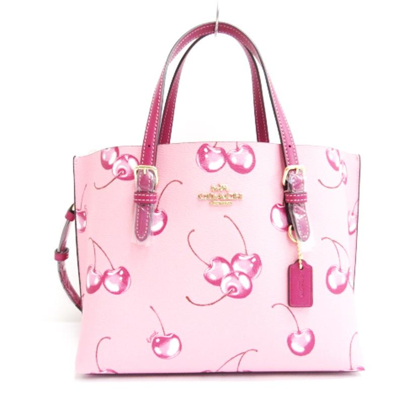 未使用品 コーチ COACH タグ付き モリー トート 25 チェリー プリント 