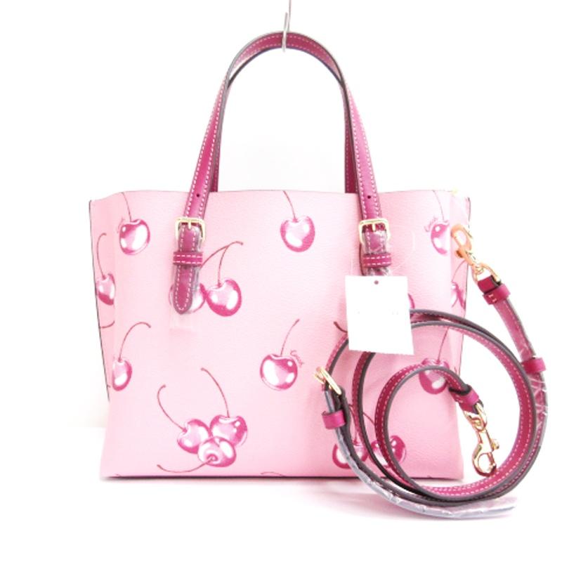未使用品 コーチ COACH タグ付き モリー トート 25 チェリー プリント 