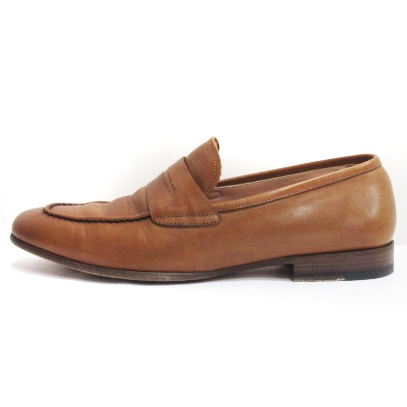 【未使用】Ferragamo フェラガモ メンズシューズ モカシン 茶 8 未使用】Ferragamo フェラガモ メンズシューズ モカシン 茶 8